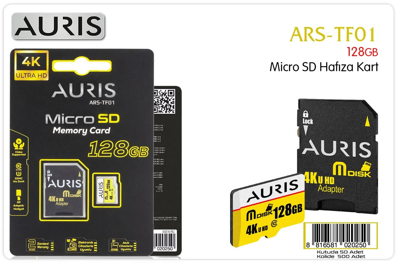 Auris ARS-TF01 128GB Micro SD Hafiza Karti